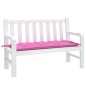 vidaXL Cuscino per Panca da Giardino Rosa 120x50x7 cm in Tessuto