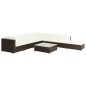 vidaXL Set Divani da Giardino 8 pz con Cuscini in Polyrattan Marrone vidaXL Set Divani da Giardino 8 pz con Cuscini in Polyrattan Marrone
