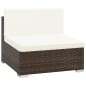 vidaXL Set Divani da Giardino 8 pz con Cuscini in Polyrattan Marrone vidaXL Set Divani da Giardino 8 pz con Cuscini in Polyrattan Marrone