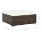 vidaXL Set Divani da Giardino 8 pz con Cuscini in Polyrattan Marrone vidaXL Set Divani da Giardino 8 pz con Cuscini in Polyrattan Marrone