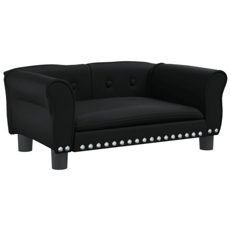 vidaXL Lettino per Cani Nero 70x45x30 cm in Similpelle