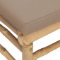 vidaXL Set Salotto da Giardino 2pz con Cuscini Tortora Bambù