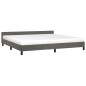 vidaXL Giroletto con Testiera Grigio Scuro 200x200 cm in Velluto vidaXL Giroletto con Testiera Grigio Scuro 200x200 cm in Velluto