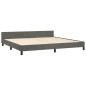 vidaXL Giroletto con Testiera Grigio Scuro 200x200 cm in Velluto vidaXL Giroletto con Testiera Grigio Scuro 200x200 cm in Velluto