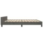 vidaXL Giroletto con Testiera Grigio Scuro 200x200 cm in Velluto vidaXL Giroletto con Testiera Grigio Scuro 200x200 cm in Velluto