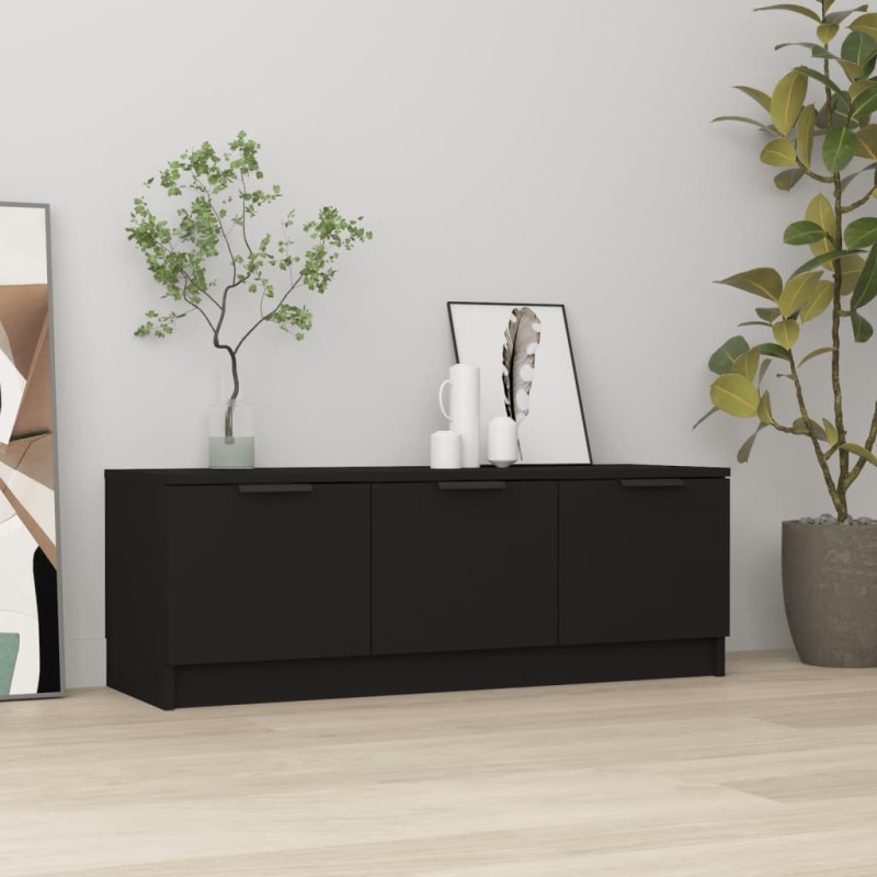 vidaXL Mobile Porta TV Nero 102x35x36,5 cm in Legno Multistrato