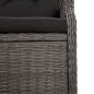 vidaXL Panca da Giardino a 2 Posti con Cuscini in Polyrattan Nero vidaXL Panca da Giardino a 2 Posti con Cuscini in Polyrattan Nero