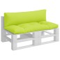 vidaXL Cuscini per Divani in Pallet 2 pz Verde Intenso in Tessuto