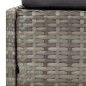 vidaXL Lettino con Tetto Pieghevole Grigio 200x114x128 cm Polyrattan vidaXL Lettino con Tetto Pieghevole Grigio 200x114x128 cm Polyrattan