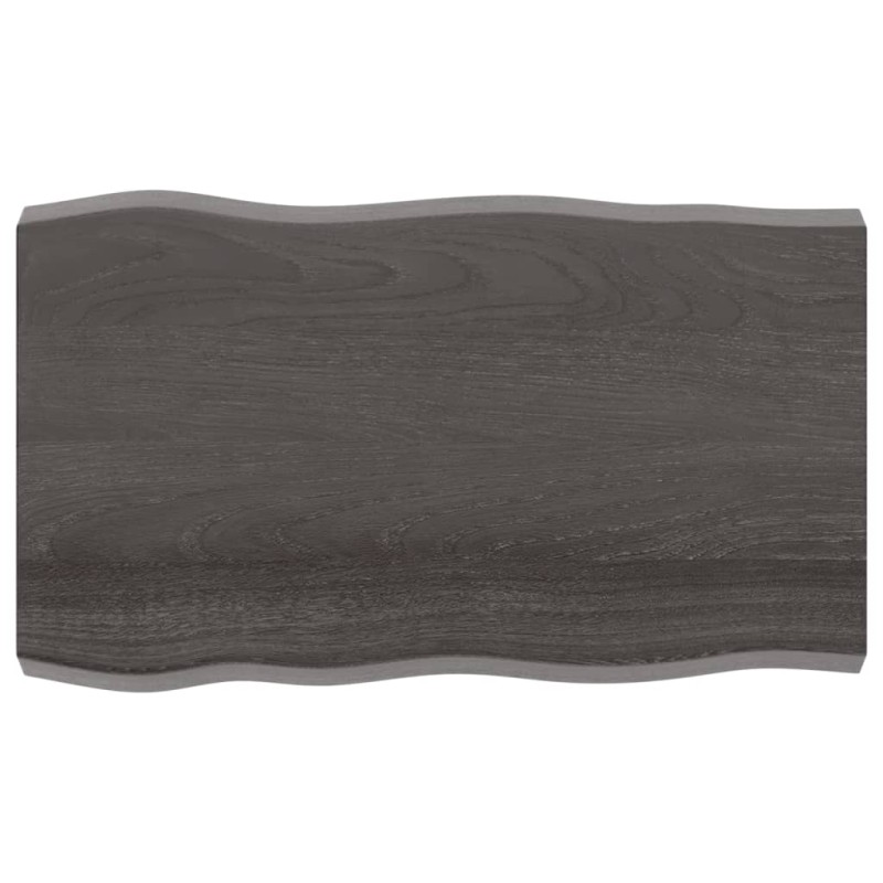 vidaXL Piano Tavolo Grigio Scuro 100x60x6 cm in Rovere Non Trattato vidaXL Piano Tavolo Grigio Scuro 100x60x6 cm in Rovere Non Trattato