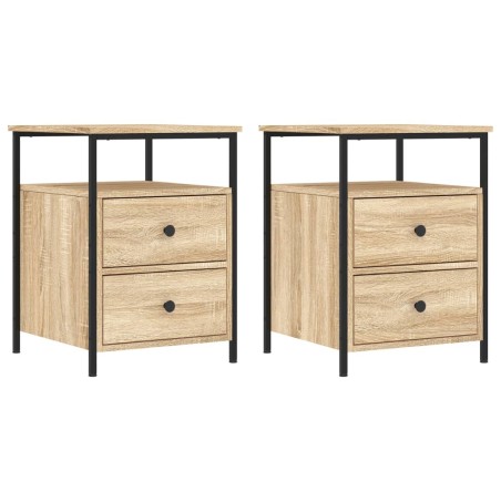 vidaXL Comodini 2 pz Rovere Sonoma 44x45x60 cm in Legno Multistrato