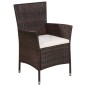 vidaXL Set da Bistro 3 pz in Polyrattan Marrone vidaXL Set da Bistro 3 pz in Polyrattan Marrone