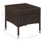 vidaXL Set da Bistro 3 pz in Polyrattan Marrone vidaXL Set da Bistro 3 pz in Polyrattan Marrone