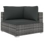 vidaXL Set Divani da Giardino 6 pz con Cuscini in Polyrattan Grigio vidaXL Set Divani da Giardino 6 pz con Cuscini in Polyrattan Grigio