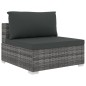 vidaXL Set Divani da Giardino 6 pz con Cuscini in Polyrattan Grigio vidaXL Set Divani da Giardino 6 pz con Cuscini in Polyrattan Grigio