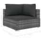 vidaXL Set Divani da Giardino 6 pz con Cuscini in Polyrattan Grigio vidaXL Set Divani da Giardino 6 pz con Cuscini in Polyrattan Grigio