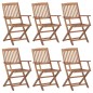 vidaXL Sedie da Giardino Pieghevoli 6 pz in Legno Massello Acacia vidaXL Sedie da Giardino Pieghevoli 6 pz in Legno Massello Acacia