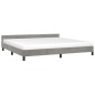 vidaXL Giroletto con Testiera Grigio Chiaro 200x200 cm in Velluto vidaXL Giroletto con Testiera Grigio Chiaro 200x200 cm in Velluto