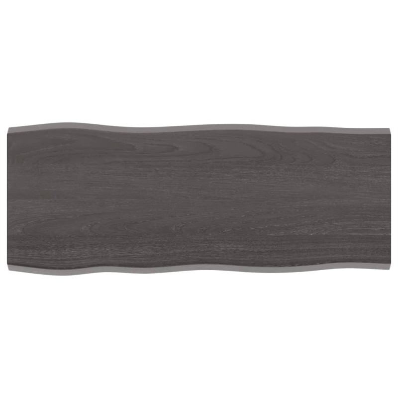 vidaXL Piano Tavolo Grigio Scuro 100x40x2 cm in Rovere Non Trattato vidaXL Piano Tavolo Grigio Scuro 100x40x2 cm in Rovere Non Trattato