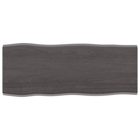 vidaXL Piano Tavolo Grigio Scuro 100x40x2 cm in Rovere Non Trattato