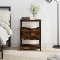 vidaXL Comodino Rovere Fumo 40x42x56 cm Legno Multistrato vidaXL Comodino Rovere Fumo 40x42x56 cm Legno Multistrato