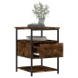 vidaXL Comodino Rovere Fumo 40x42x56 cm Legno Multistrato vidaXL Comodino Rovere Fumo 40x42x56 cm Legno Multistrato