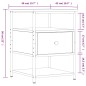 vidaXL Comodino Rovere Fumo 40x42x56 cm Legno Multistrato vidaXL Comodino Rovere Fumo 40x42x56 cm Legno Multistrato