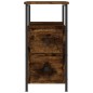 vidaXL Comodino Rovere Fumo 30x60x60 cm Legno Multistrato vidaXL Comodino Rovere Fumo 30x60x60 cm Legno Multistrato