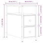 vidaXL Comodino Rovere Fumo 30x60x60 cm Legno Multistrato vidaXL Comodino Rovere Fumo 30x60x60 cm Legno Multistrato