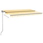 Tenda da Sole Retrattile Automatica 450x300 cm Gialla e Bianca Tenda da Sole Retrattile Automatica 450x300 cm Gialla e Bianca