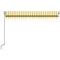 Tenda da Sole Retrattile Automatica 450x300 cm Gialla e Bianca Tenda da Sole Retrattile Automatica 450x300 cm Gialla e Bianca