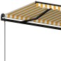 Tenda da Sole Retrattile Automatica 450x300 cm Gialla e Bianca Tenda da Sole Retrattile Automatica 450x300 cm Gialla e Bianca
