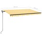 Tenda da Sole Retrattile Automatica 450x300 cm Gialla e Bianca Tenda da Sole Retrattile Automatica 450x300 cm Gialla e Bianca