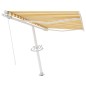 Tenda da Sole Retrattile Manuale 350x250 cm Gialla e Bianca Tenda da Sole Retrattile Manuale 350x250 cm Gialla e Bianca