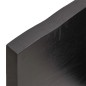vidaXL Piano Tavolo Grigio Scuro 80x40x4 cm in Rovere Non Trattato