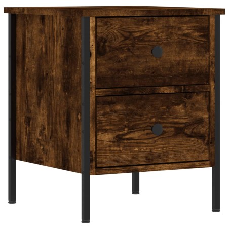 vidaXL Comodino Rovere Fumo 40x42x50 cm Legno Multistrato