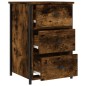vidaXL Comodino Rovere Fumo 40x36x60 cm in Legno Multistrato vidaXL Comodino Rovere Fumo 40x36x60 cm in Legno Multistrato