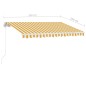 Tenda da Sole Retrattile Manuale 350x250 cm Gialla e Bianca Tenda da Sole Retrattile Manuale 350x250 cm Gialla e Bianca