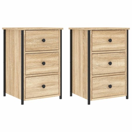 vidaXL Comodini 2 pz Rovere Sonoma 40x36x60 cm in Legno Multistrato