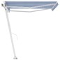 Tenda da Sole Retrattile Manuale 350x250 cm Blu e Bianca Tenda da Sole Retrattile Manuale 350x250 cm Blu e Bianca