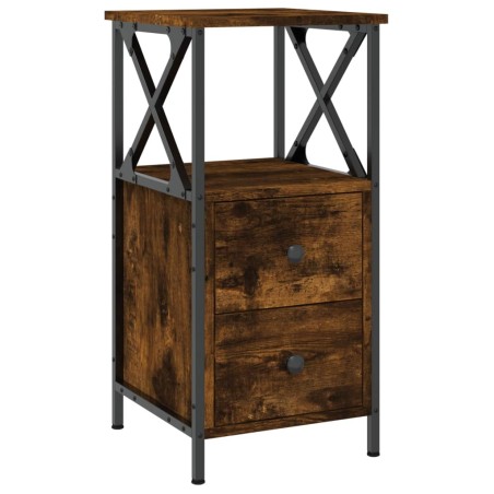 vidaXL Comodino Rovere Fumo 34x35,5x70 cm in Legno Multistrato