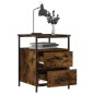 vidaXL Comodino Rovere Fumo 44x45x60 cm in Legno Multistrato vidaXL Comodino Rovere Fumo 44x45x60 cm in Legno Multistrato