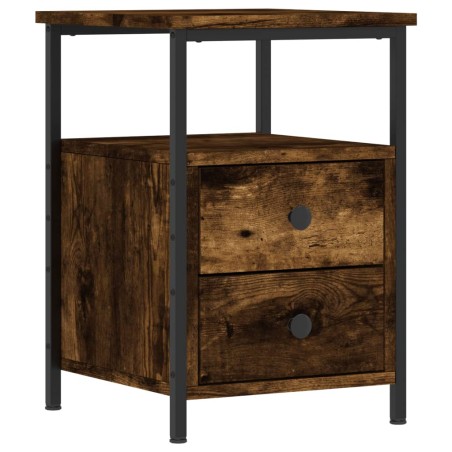 vidaXL Comodino Rovere Fumo 34x35,5x50 cm in Legno Multistrato