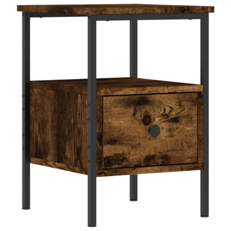 vidaXL Comodino Rovere Fumo 34x36x50 cm in Legno Multistrato