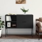 vidaXL Credenza Nera 100x40x79,5 cm in Legno Multistrato vidaXL Credenza Nera 100x40x79,5 cm in Legno Multistrato