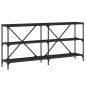 vidaXL Tavolo Consolle Nero 160x30x75 cm Legno Multistrato e Ferro vidaXL Tavolo Consolle Nero 160x30x75 cm Legno Multistrato e Ferro