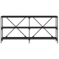 vidaXL Tavolo Consolle Nero 160x30x75 cm Legno Multistrato e Ferro vidaXL Tavolo Consolle Nero 160x30x75 cm Legno Multistrato e Ferro