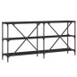 vidaXL Tavolo Consolle Nero 160x30x75 cm Legno Multistrato e Ferro vidaXL Tavolo Consolle Nero 160x30x75 cm Legno Multistrato e Ferro