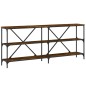 vidaXL Tavolo Consolle Rovere Fumo 180x30x75cm Legno Multistrato Ferro vidaXL Tavolo Consolle Rovere Fumo 180x30x75cm Legno Multistrato Ferro