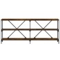 vidaXL Tavolo Consolle Rovere Fumo 180x30x75cm Legno Multistrato Ferro vidaXL Tavolo Consolle Rovere Fumo 180x30x75cm Legno Multistrato Ferro